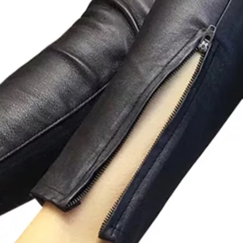 PVC black jeans